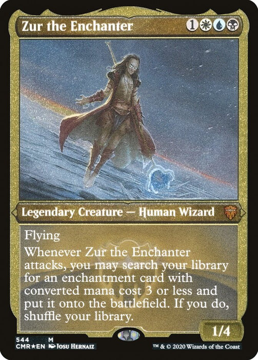 Zur the Enchanter - Etched - Inverted - Legendary - Etched (Foil)