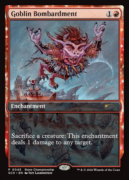 Goblin Bombardment - Enchantment - Inverted