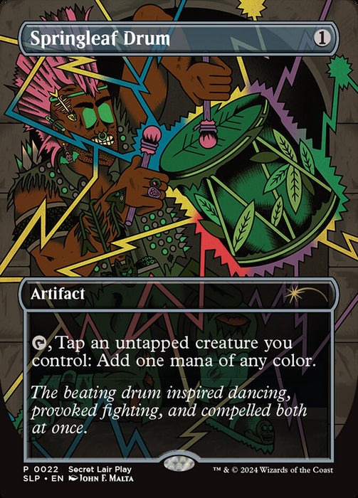 Springleaf Drum - Borderless - Full Art - Inverted (Foil)