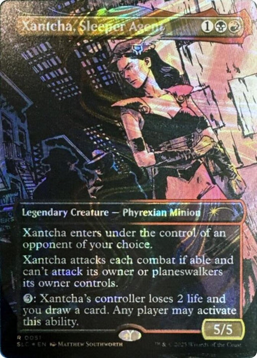 Xantcha, Sleeper Agent - Borderless - Full Art - Inverted - Legendary (Foil)
