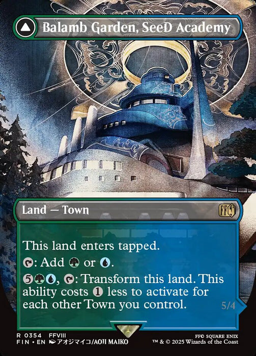 Balamb Garden, SeeD Academy // Balamb Garden, Airborne - Borderless - Full Art - Inverted - Legendary (Foil)