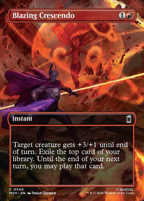 Blazing Crescendo - Borderless - Inverted