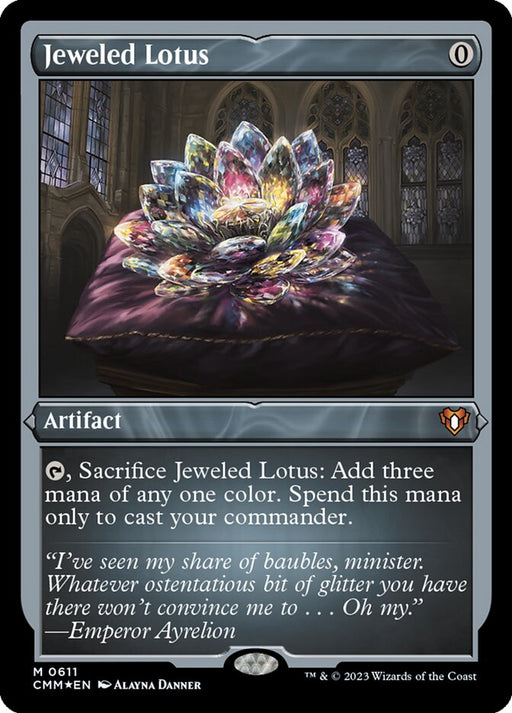 Jeweled Lotus - Etched - Inverted - Etched (Foil)