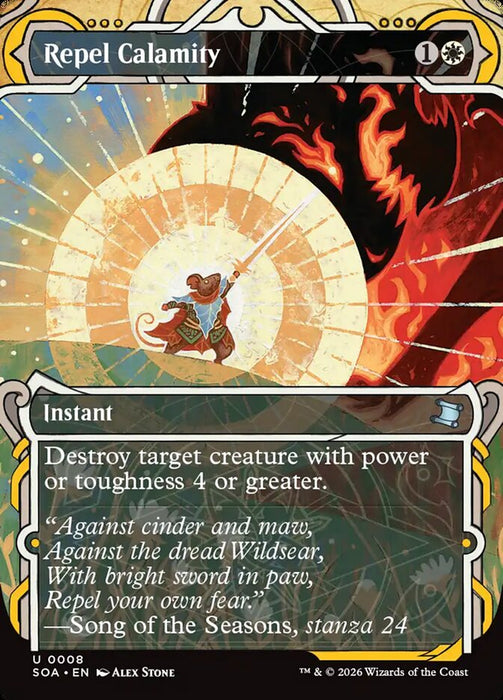 Repel Calamity - Borderless - Inverted - Showcase (Foil)