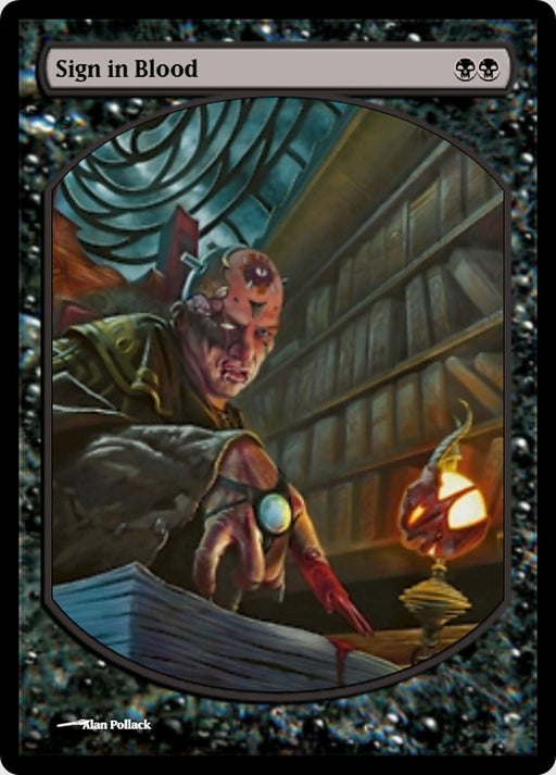 Sign in Blood - Textless - Full Art (Foil)