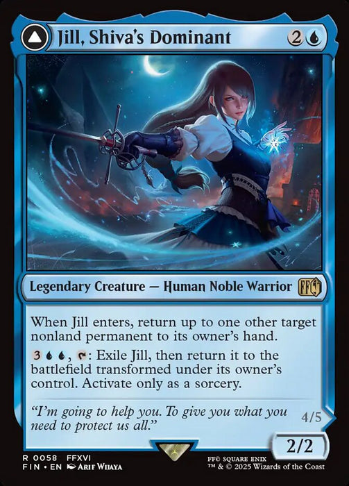 Jill, Shiva's Dominant // Shiva, Warden of Ice - Enchantment - Legendary (Foil)