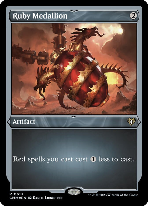 Ruby Medallion - Etched - Inverted - Etched (Foil)