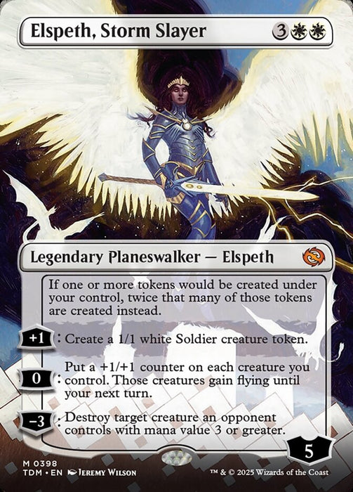 Elspeth, Storm Slayer - Borderless - Inverted (Foil)