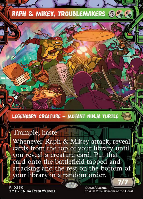 Raph & Mikey, Troublemakers - Borderless - Inverted - Legendary - Showcase
