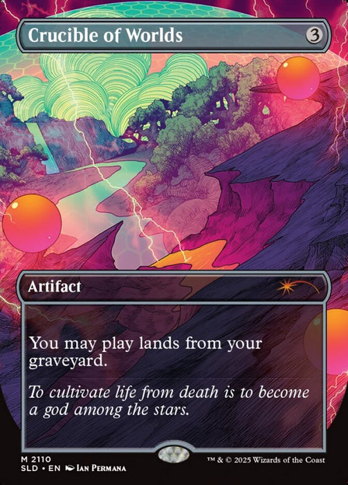 Crucible of Worlds - Borderless - Full Art - Inverted