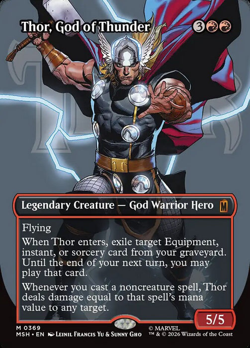 Thor, God of Thunder - Borderless - Inverted - Legendary (Foil)
