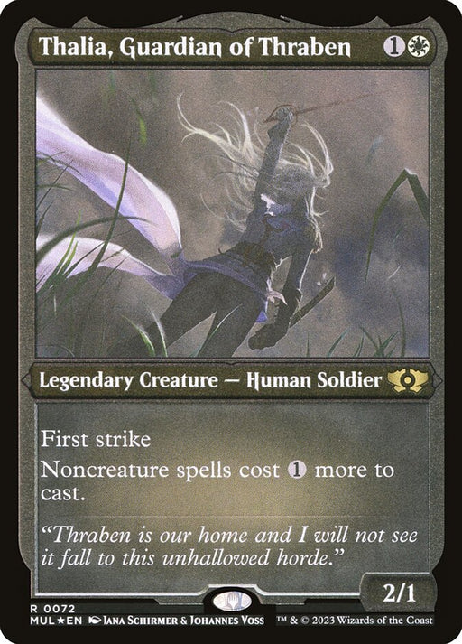 Thalia, Guardian of Thraben - Etched - Inverted - Legendary - Etched (Foil)