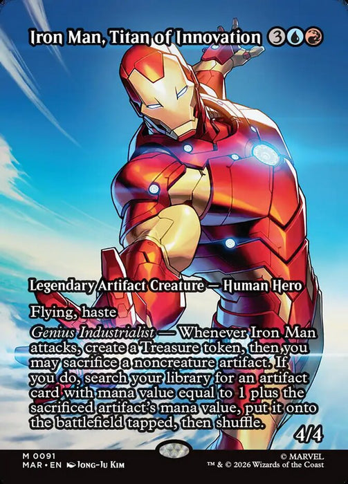 Iron Man, Titan of Innovation - Borderless - Full Art - Inverted - Legendary