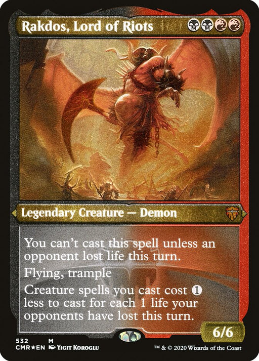 Rakdos, Lord of Riots - Etched - Inverted - Legendary - Etched (Foil)
