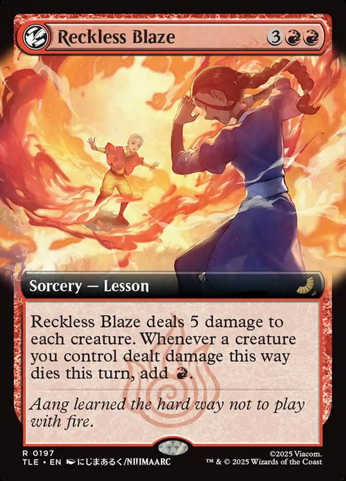 Reckless Blaze - Extended Art - Lesson (Foil)