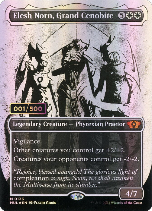 Elesh Norn, Grand Cenobite - Borderless - Full Art - Inverted - Legendary - Showcase (Foil)