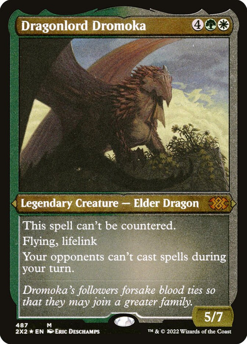 Dragonlord Dromoka - Etched - Inverted - Legendary - Etched (Foil)