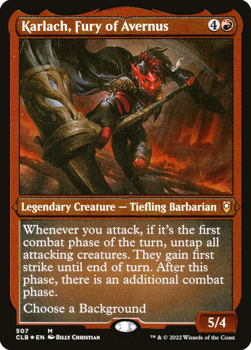 Karlach, Fury of Avernus - Etched - Inverted - Legendary - Etched (Foil)