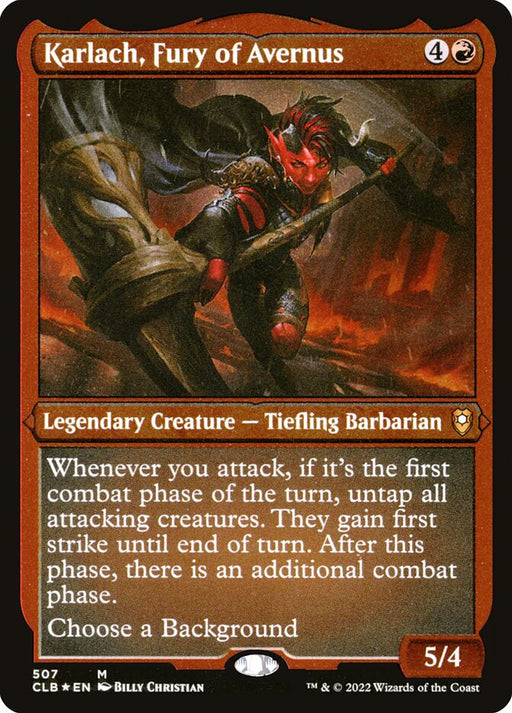 Karlach, Fury of Avernus - Etched - Inverted - Legendary - Etched (Foil)