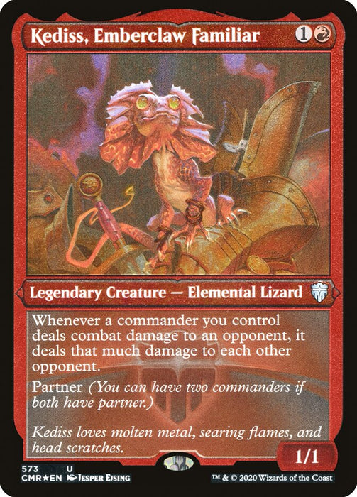 Kediss, Emberclaw Familiar - Etched - Inverted - Legendary - Etched (Foil)