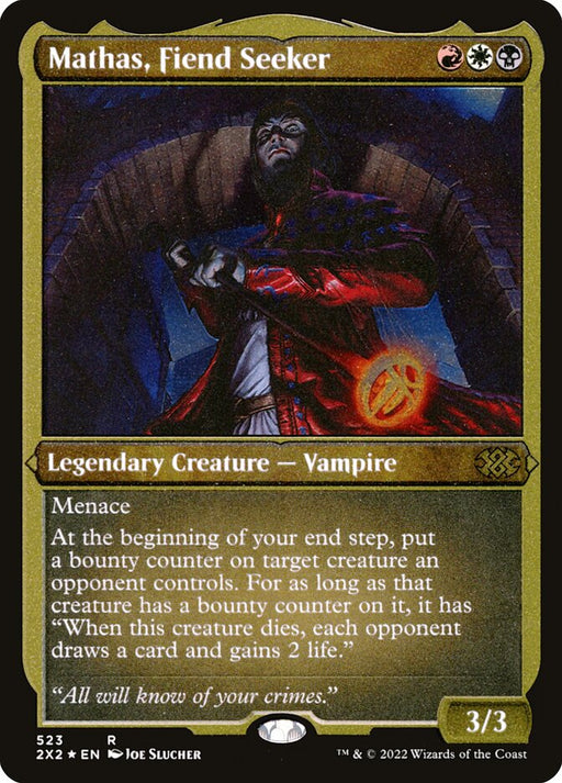 Mathas, Fiend Seeker - Etched - Inverted - Legendary - Etched (Foil)