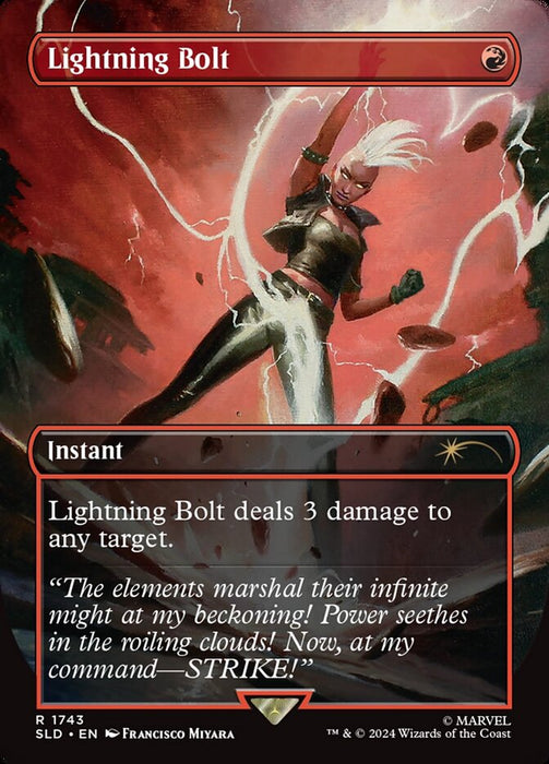 Lightning Bolt - Borderless - Full Art - Inverted (Foil)