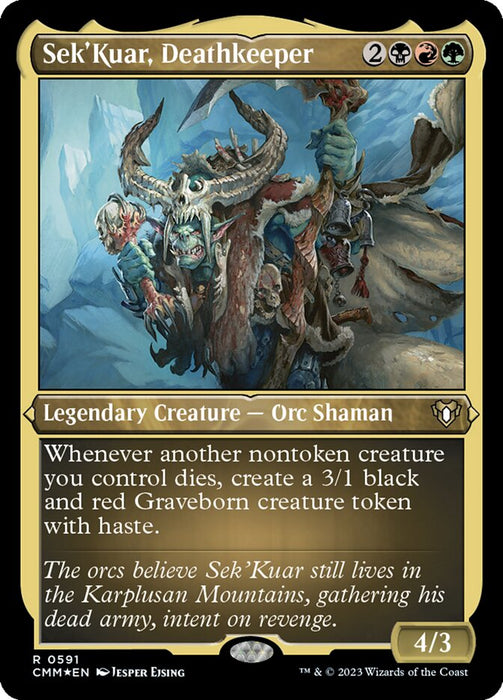 Sek'Kuar, Deathkeeper - Etched - Inverted - Legendary - Etched (Foil)