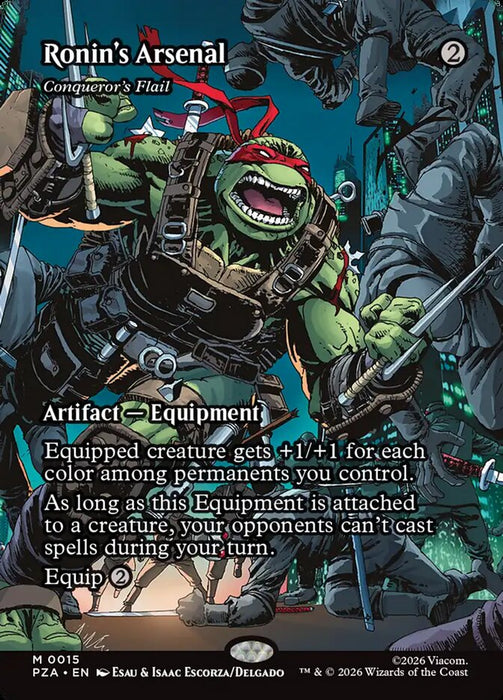 Ronin's Arsenal - Conqueror's Flail - Borderless - Full Art - Inverted (Foil)