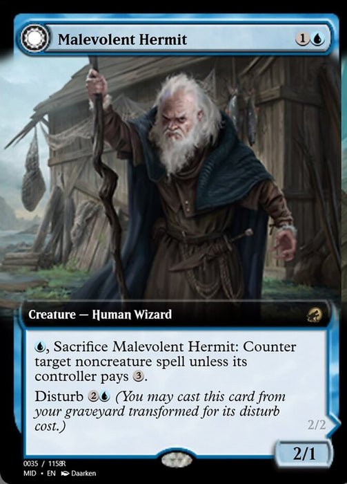 Malevolent Hermit // Benevolent Geist (Foil)
