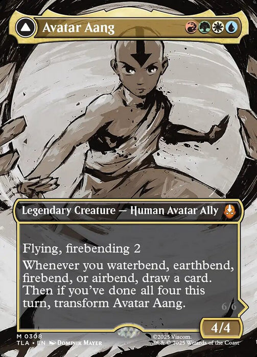 Avatar Aang // Aang, Master of Elements - Borderless - Full Art - Inverted - Legendary