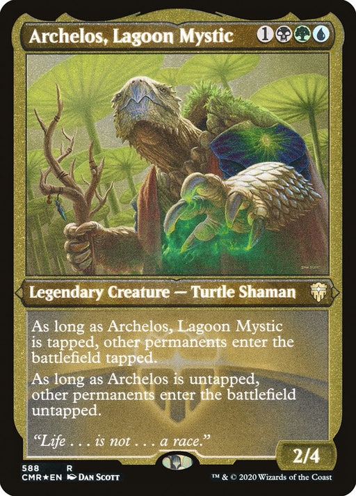 Archelos, Lagoon Mystic - Etched - Inverted - Legendary - Etched (Foil)