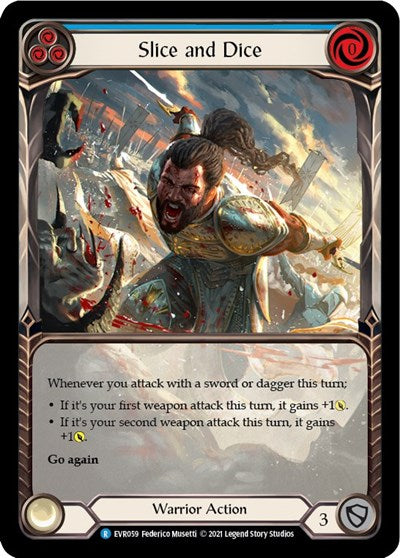 Slice and Dice (Blue) - Extended Art - 1st Edition