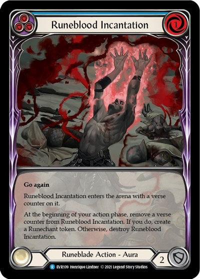Runeblood Incantation (Blue) - Extended Art - 1st Edition