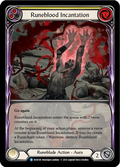 Runeblood Incantation (Yellow) - Extended Art - 1st Edition