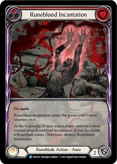 Runeblood Incantation (Red) - Extended Art - 1st Edition