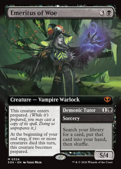 Emeritus of Woe // Demonic Tutor - Extended Art (Foil)