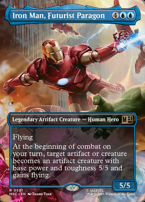 Iron Man, Futurist Paragon - Borderless - Inverted - Legendary