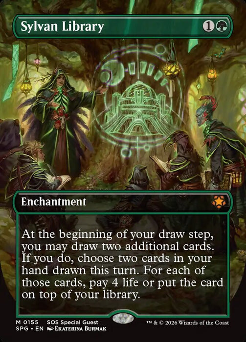 Sylvan Library - Borderless - Enchantment - Inverted