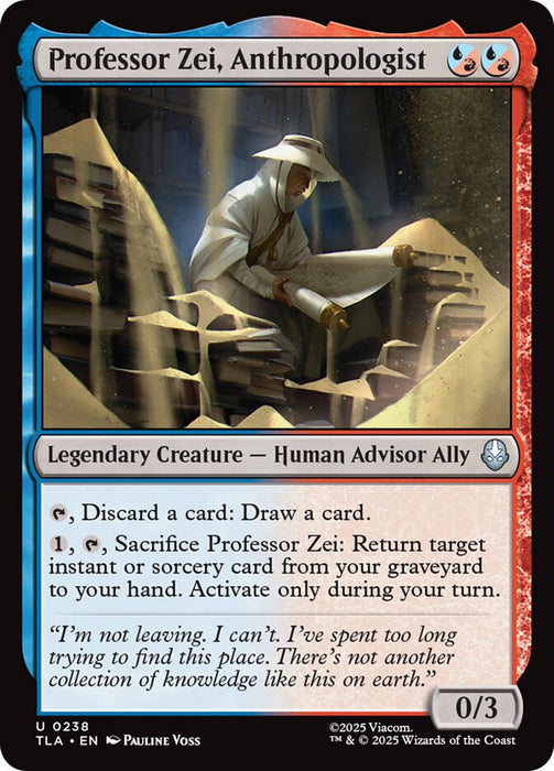 Professor Zei, Anthropologist - Legendary