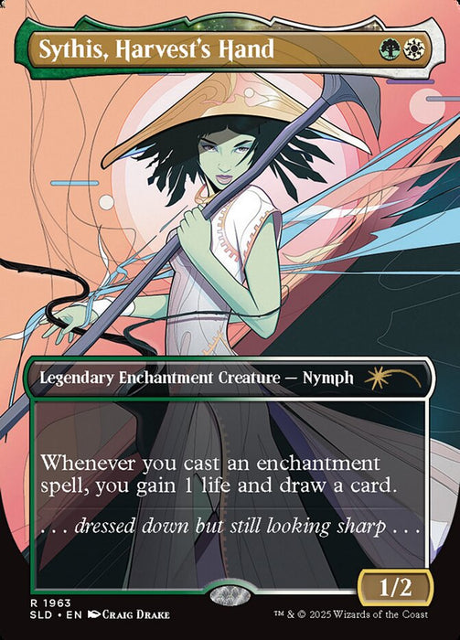 Sythis, Harvest's Hand - Borderless - Full Art - Inverted - Legendary - Enchantment (Foil)