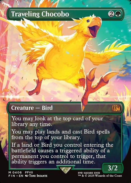 Traveling Chocobo - Borderless - Full Art - Inverted