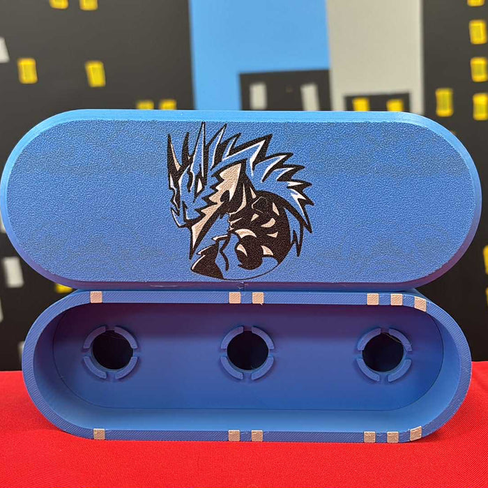 🌀 BEYBLADE X, DECK CASE, Cobalt Drake (rounded)  – Awesome Essentials