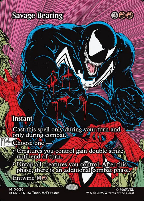 Savage Beating - Borderless - Full Art - Inverted (Foil)