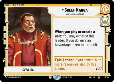 Greef Karga - Gracious Magistrate