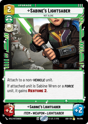 Sabine's Lightsaber - Not Alone