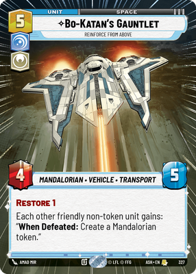Bo-Katan's Gauntlet - Reinforce from Above (Hyperspace)