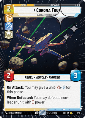 Corona Four - Justice for Alderaan (Hyperspace) - Foil
