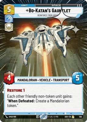 Bo-Katan's Gauntlet - Reinforce from Above (Hyperspace) - Foil