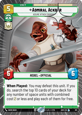 Admiral Ackbar - Assume Attack Coordinates (Hyperspace) - Foil