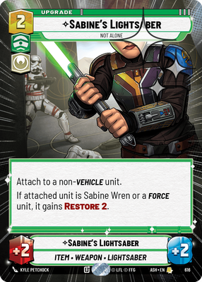 Sabine's Lightsaber - Not Alone (Hyperspace) - Foil
